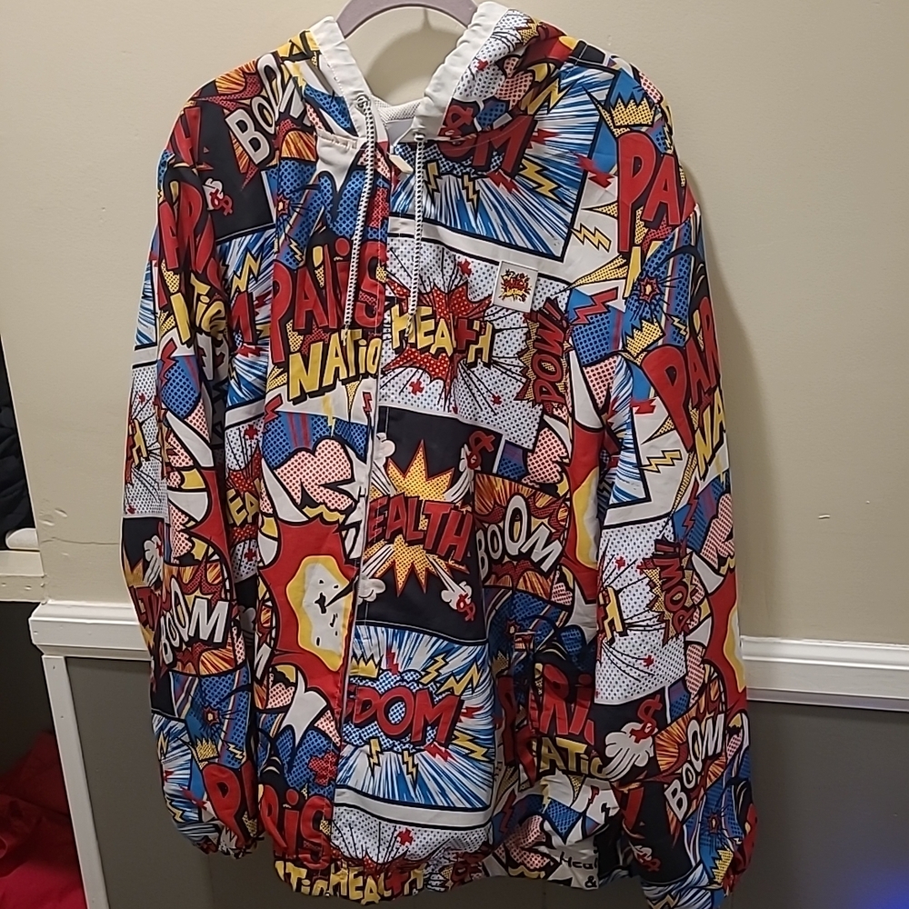 Parish Nation Comic Graphic Wind Breaker Adult size 3XL - Picture 4 of 9